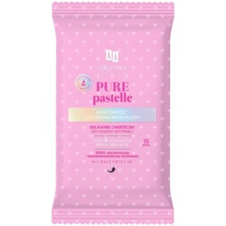 AA Pure Pastelle Delicate Tücher für Intimhygiene, Sanftheit und Schutz der Mikroflora, 15 Stück