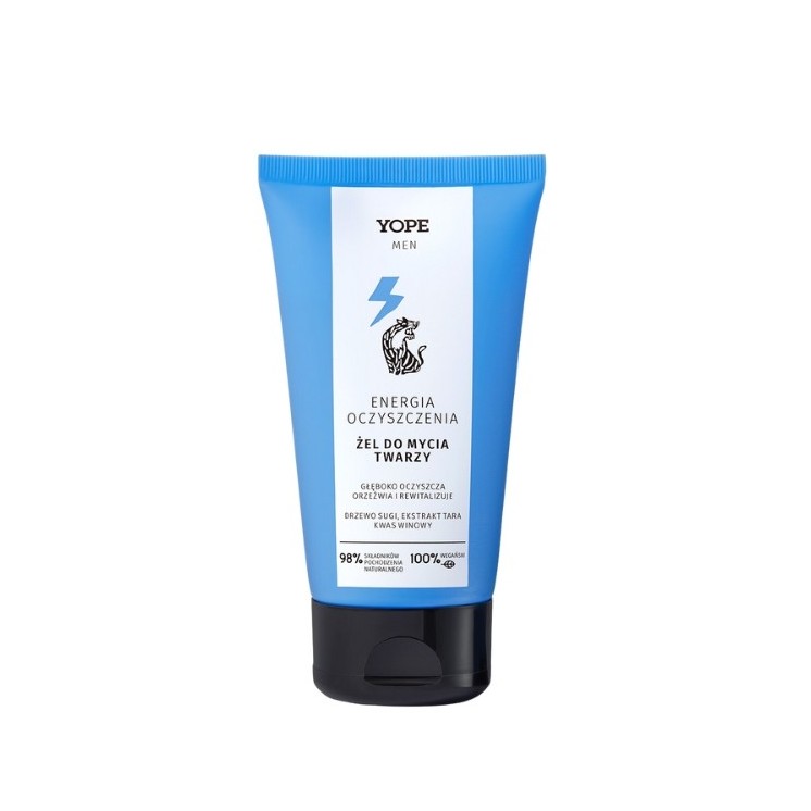 YOPE Men Wood Żel do mycia twarzy dla mężczyzn Energia oczyszczenia 150 ml