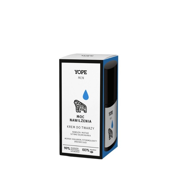 YOPE Men Wood Krem do twarzy dla mężczyzn Moc nawilżenia 50 ml