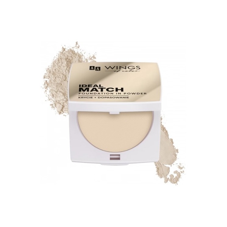 AA Wings of Color Ideal Match Foundation In Powder Wielofunkcyjny podkład w pudrze Light 8,5 g