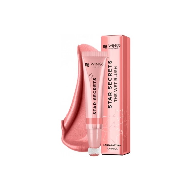 AA Wings of Color STAR SECRETS The Wet Blush Kremowy róż rozświetlający 13 ml