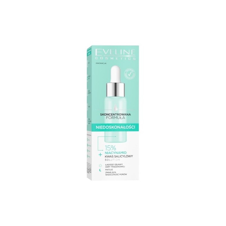 Eveline Skoncentrowana Formuła Serum do twarzy na dzień i noc Niedoskonałości 18 ml