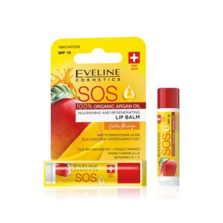 Eveline SOS nährender und regenerierender Lippenbalsam SPF10 Mango Eveline SOS nährender und regenerierender Lippenbalsam SPF10 Mango