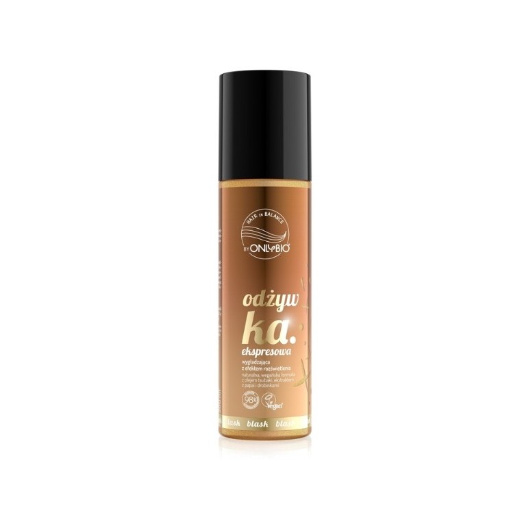 OnlyBio Hair in Balance ekspresowa Odżywka do włosów wygładzająca z efektem rozświetlenia 200 ml