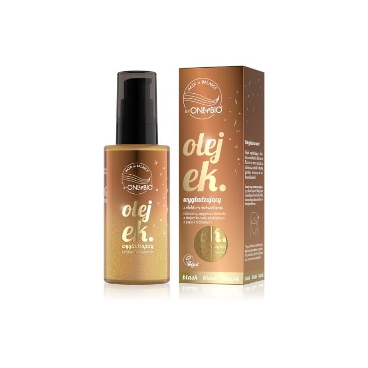 OnlyBio Hair in Balance Olejek do włosów wygładzający z efektem rozświetlenia 70 ml