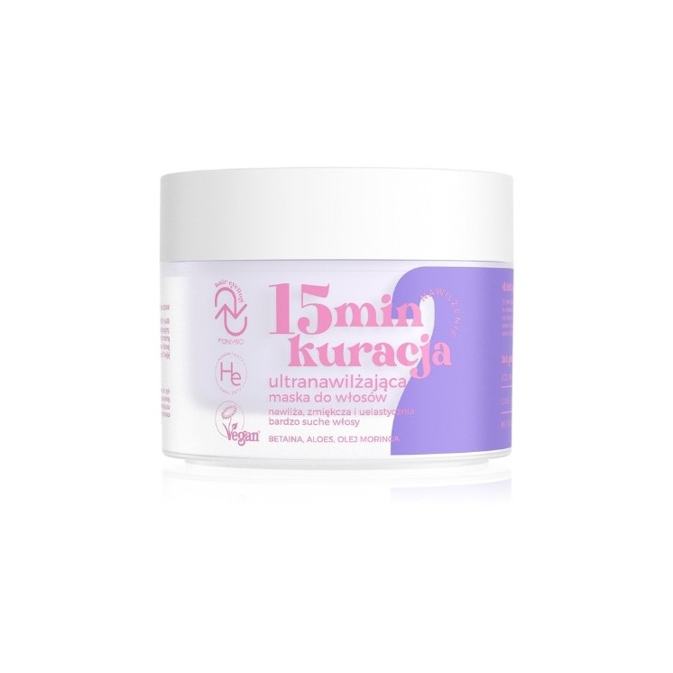 OnlyBio Hair Cycling Moisturizing 15 хвилин Ультразволожуюча процедура Маска для волосся 280 мл