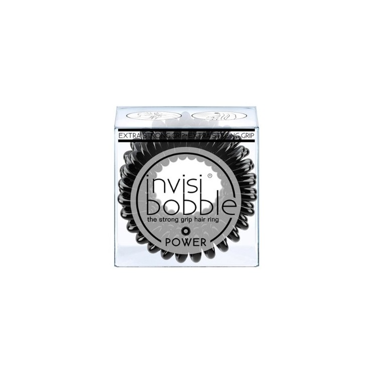 Invisibobble Power True Black Gumki do włosów 3 sztuki