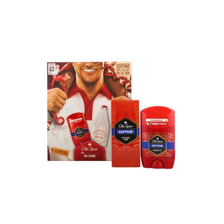 Old Spice Capitan Gift Set: Aftershave balm 100 ml and Antiperspirant stick 50 ml