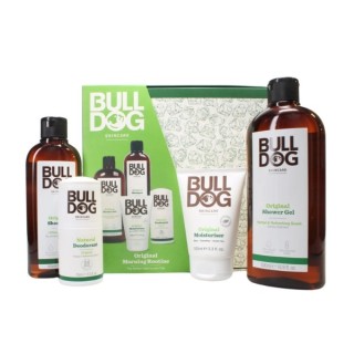 Bulldog Morning Rutine Körperpflegeset: Duschgel 500 ml + Antitranspirant Roll-on 75 ml + Shampoo 300 ml + Creme