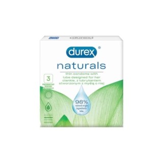Durex Naturals Lube Kondome 3 Stück