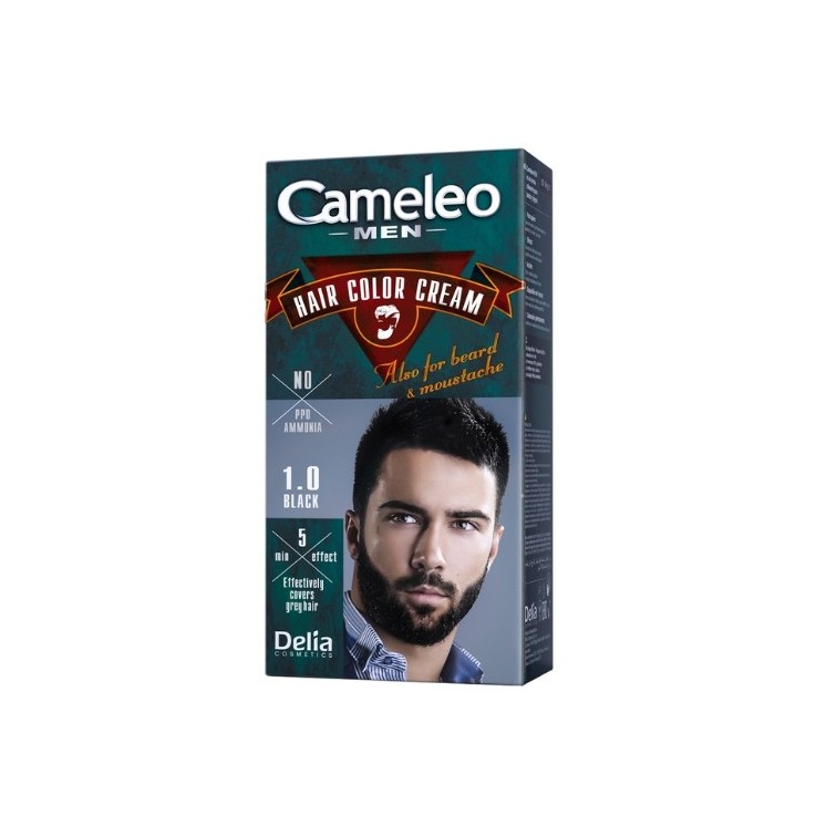 Delia Cameleo Men Farba do włosów i zarostu dla mężczyzn /1.0/ Black 30 ml