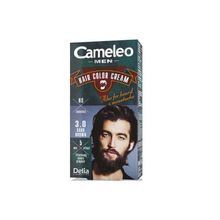 Delia Cameleo Men Farba do włosów i zarostu dla mężczyzn /3.0/ Dark Brown 30 ml