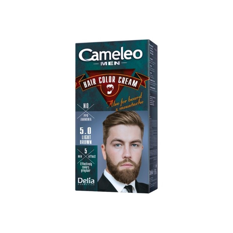 Delia Cameleo Men Farba do włosów i zarostu dla mężczyzn /5.0/ Light Brown 30 ml