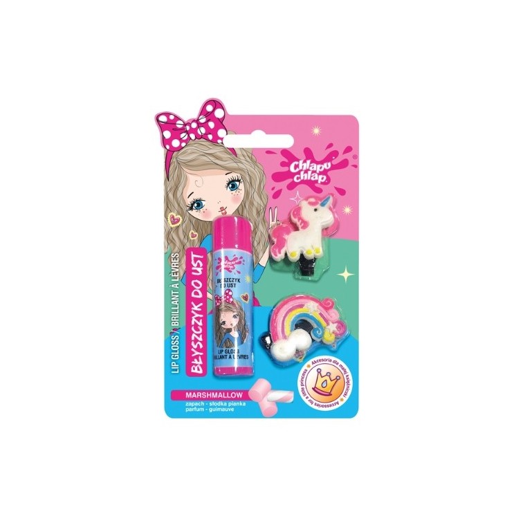 Chlapu Chlap Mashmallow Lipgloss + 2 Clips