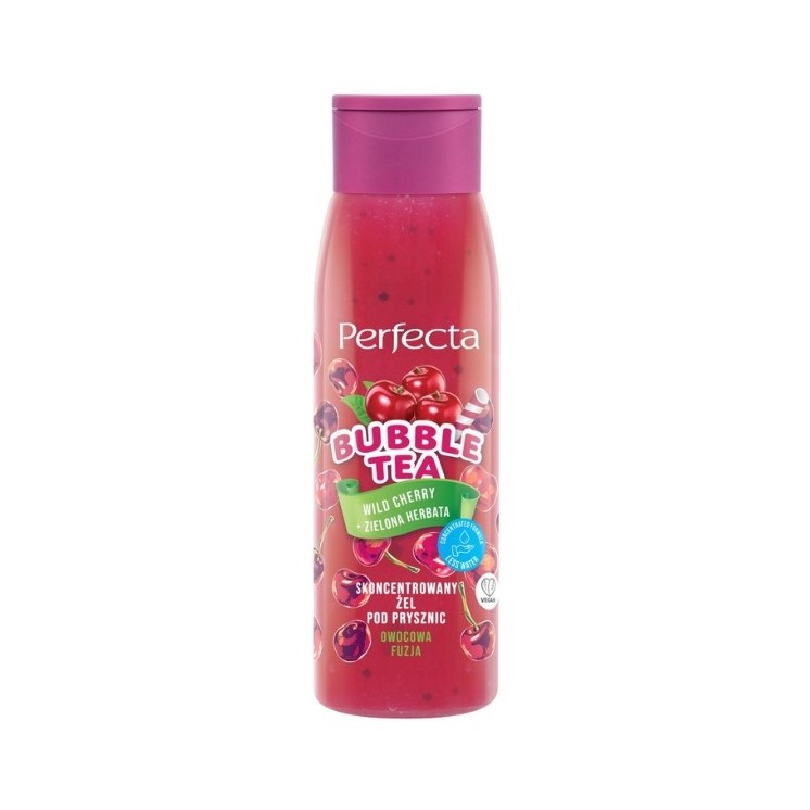 Perfecta Bubble Tea skoncentrowany Żel pod prysznic Wild Cherry + Zielona Herbata 400 ml