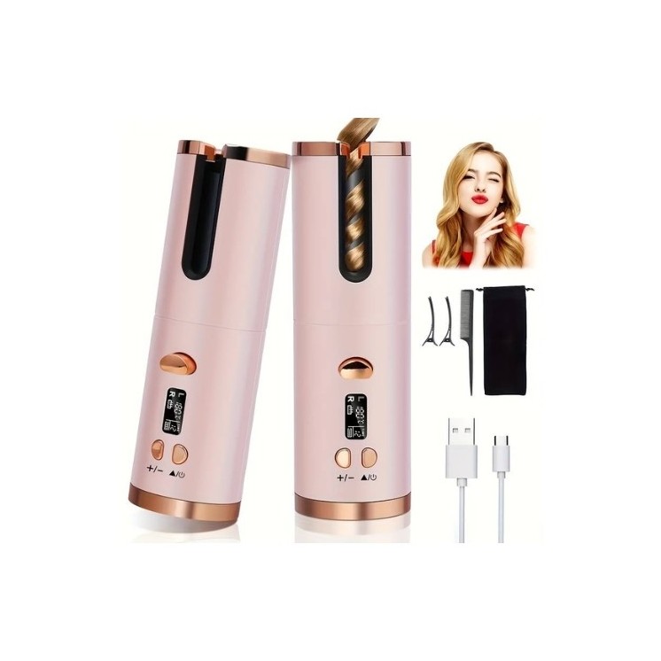 Cordless automatyczna Lokówka do włosów Pink 1 sztuka