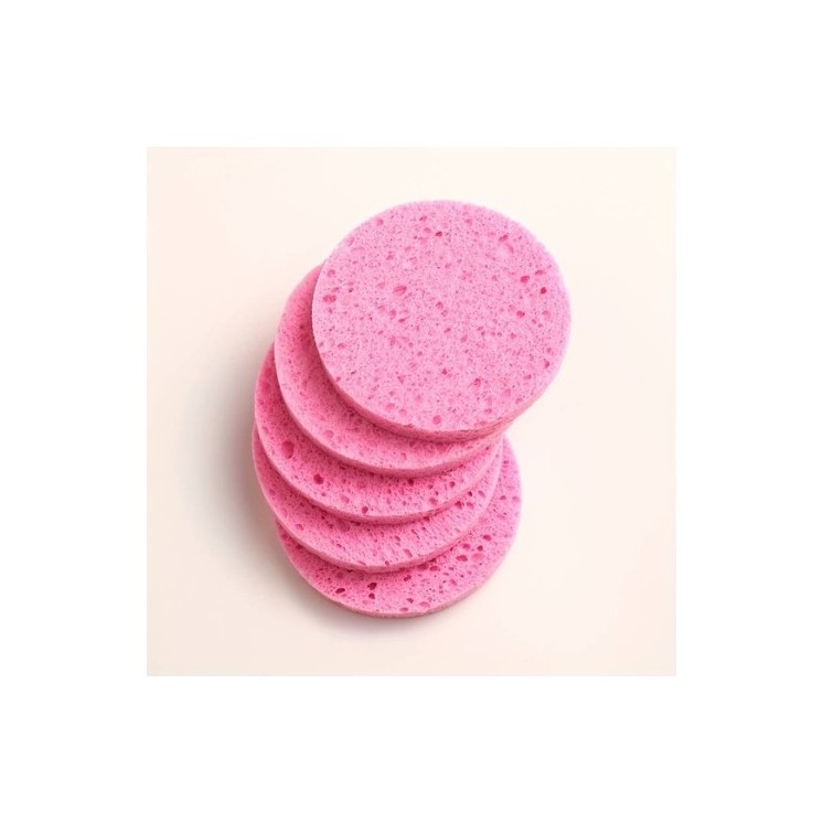 Celulozowe Gąbki do mycia twarzy Pink 5 sztuk 