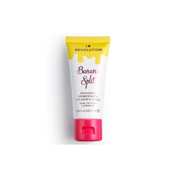 Makeup Revolution I Heart Makeup rozświetlająca Baza pod makijaż Banana Split 27 ml