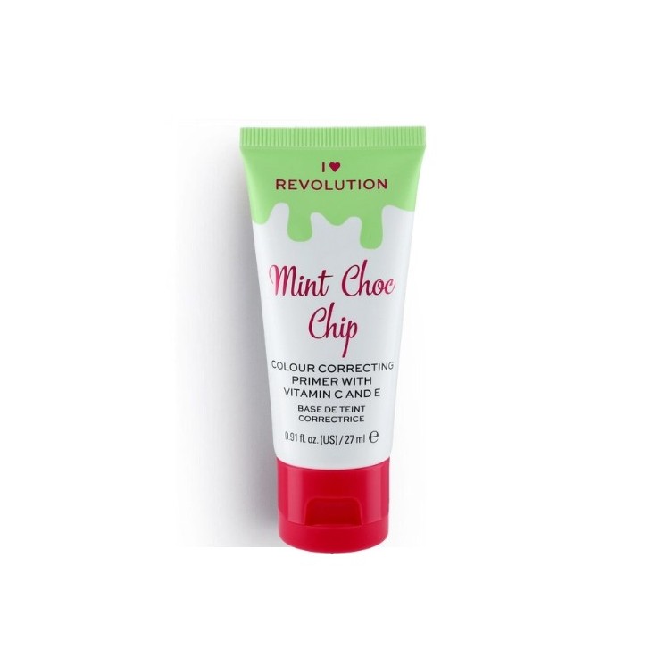 Makeup Revolution I Heart Makeup wyrównująca koloryt skóry Baza pod makijaż Mint Choc Chip 27 ml