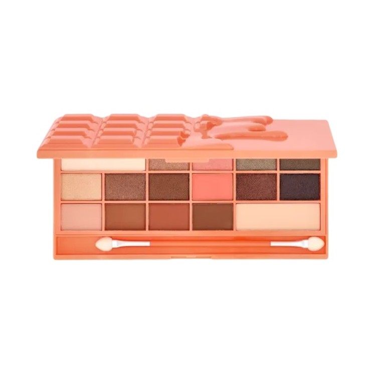 Makeup Revolution I Heart Makeup Paletka 16 cieni do powiek Chocolate Peach 3,66 g