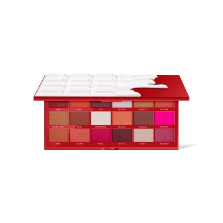 Makeup Revolution I Heart Makeup Paletka 18 cieni do powiek Chocolate Red Velvet 1 g