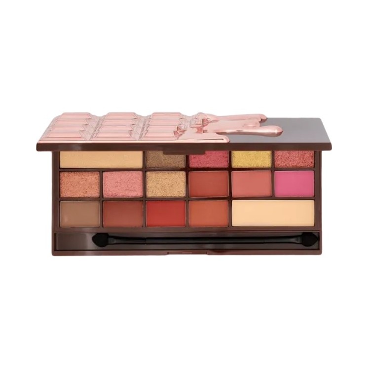 Makeup Revolution I Heart Makeup Paletka 16 cieni do powiek Chocolate Rose Gold 1 g