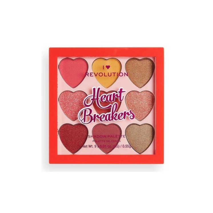 Makeup Revolution I Heart Makeup Paletka 9 cieni do powiek Heart Brakers Courage 0,55 g