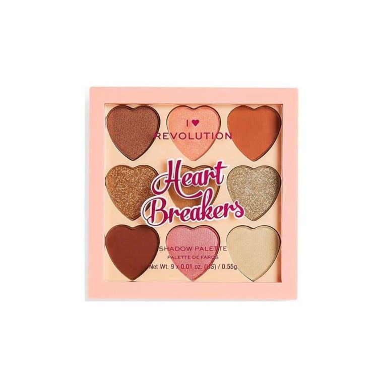 Makeup Revolution I Heart Makeup Palette з 9 тіней для повік Heart Brakers Majestic 0,55 г