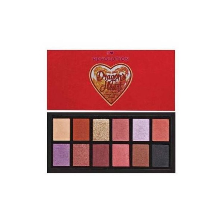 Makeup Revolution I Heart Makeup Paletka 12 cieni do powiek Dragons Heart 0,75 g