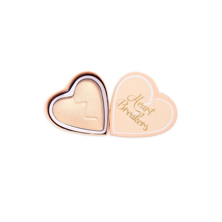 Makeup Revolution I Heart Revolution Heart Breakers Rozświetlacz do twarzy Golden 10 g