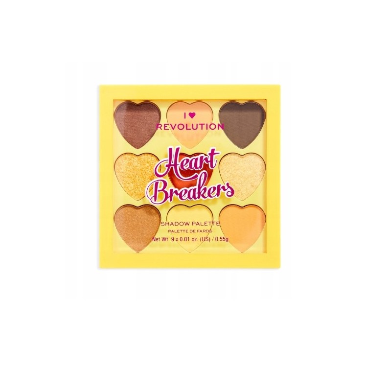 Makeup Revolution I Heart Revolution Paletka 9 cieni do powiek Heartbreakers Joy 0,55 g