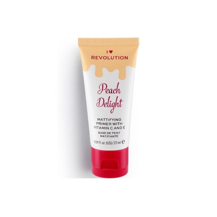 Makeup Revolution I Heart Makeup matująca Baza pod makijaż Peach Delight 27 ml