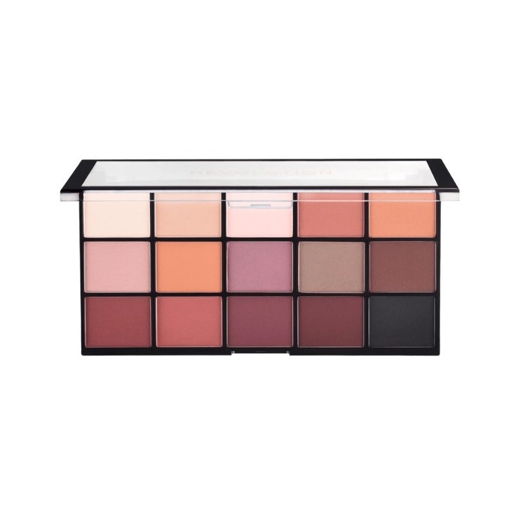 Makeup Revolution Re-loaded Paletka 15 cieni do powiek Basic Matt 16,5 g