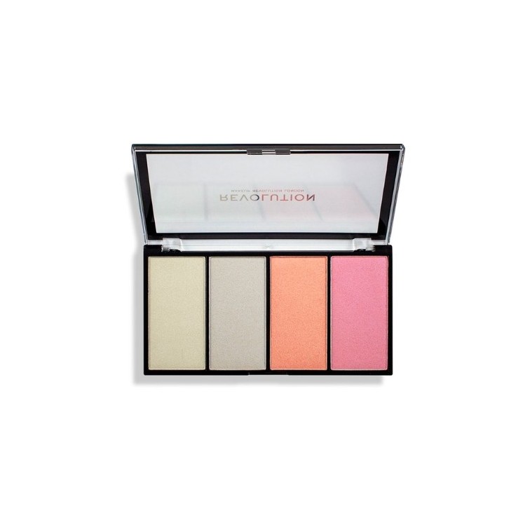 Makeup Revolution Re-loaded Paletka 4 rozświetlaczy do twarzy Lustre Lights Cool 5 g