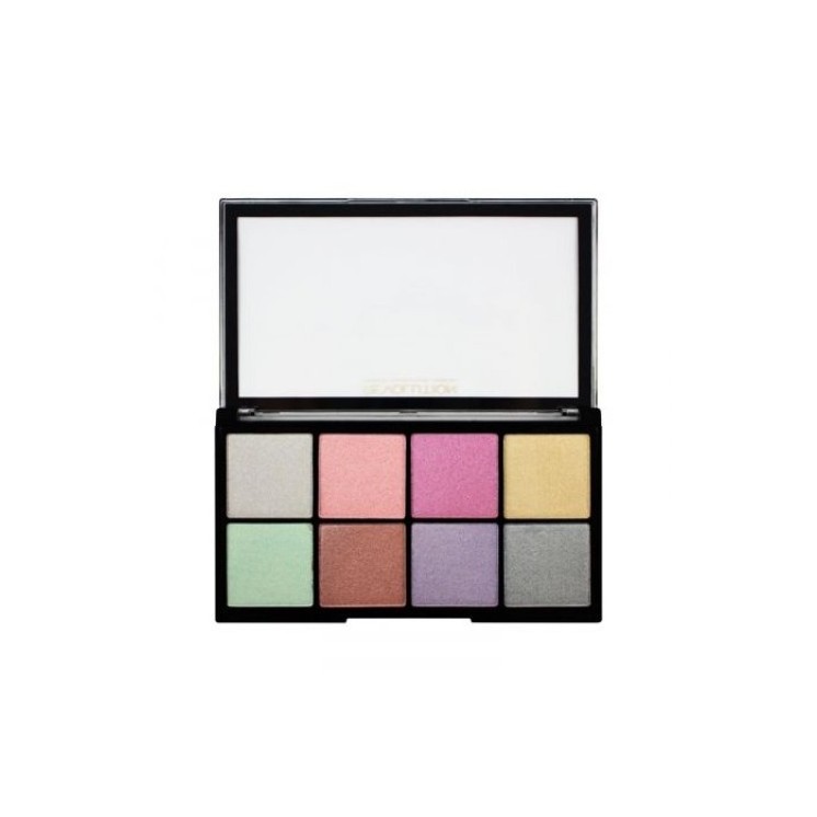 Makeup Revolution Ultra Cool Glow Paletka 8 rozświetlaczy do twarzy 2,5 g