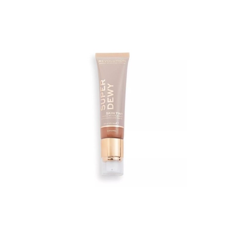 Makeup Revolution SuperDewy koloryzujący Krem nawilżający do twarzy Caramel 50 ml