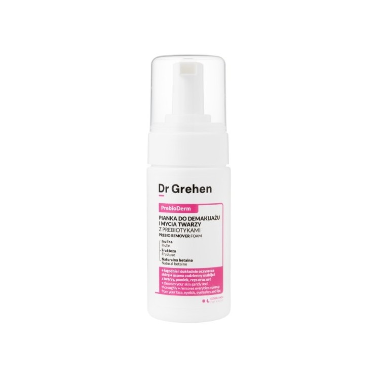 Dr.Grehen PrebioDerm Prebio Remover Foam Pianka do demakijażu i mycia twarzy z prebiotykami 100 ml