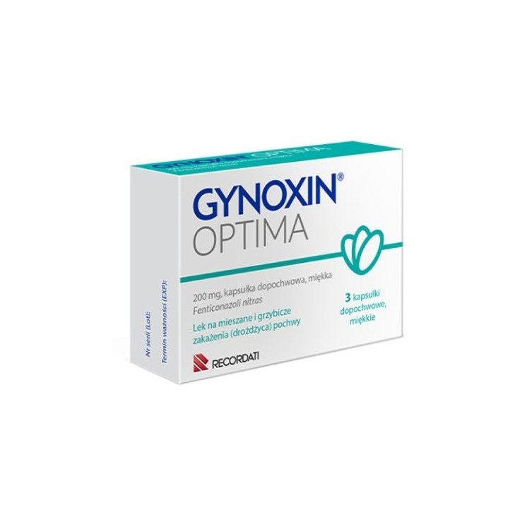 Gynoxin Optima Kapsułki dopochwowe miękkie 0,2g 3 sztuki