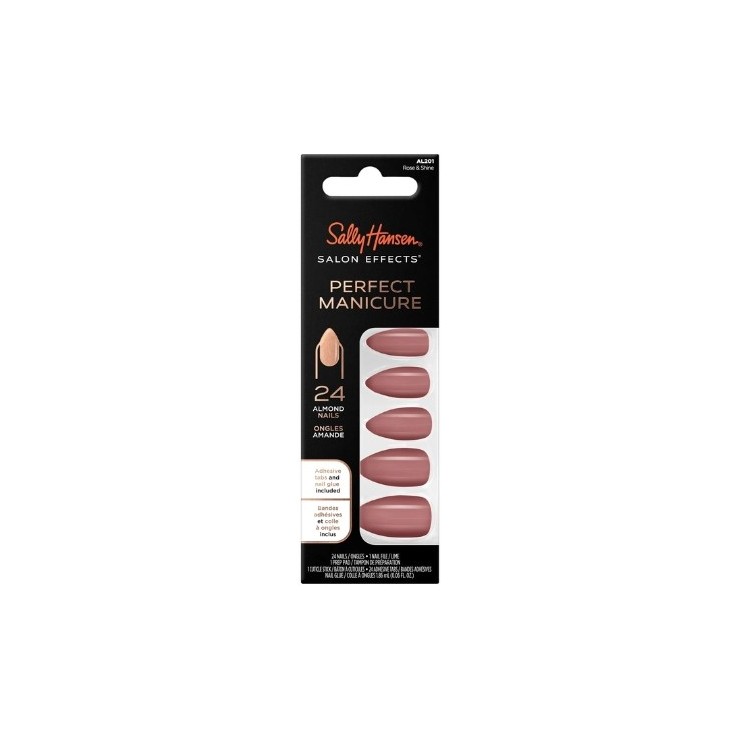 Sally Hansen Salon Effects Perfect Manicure Tipsy do paznokci Rose & Shine 24 sztuki
