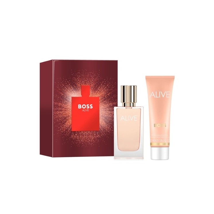 Hugo Boss Zestaw prezentowy Alive: Woda toaletowa 30ml + Balsam do ciała i rąk 50 ml