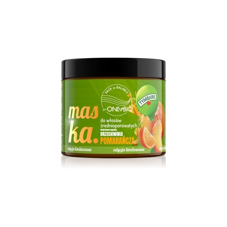 OnlyBio x Tymbark Hair in Balance Orange-Pfirsich-Maske für Haare mit mittlerer Porosität, 400 ml