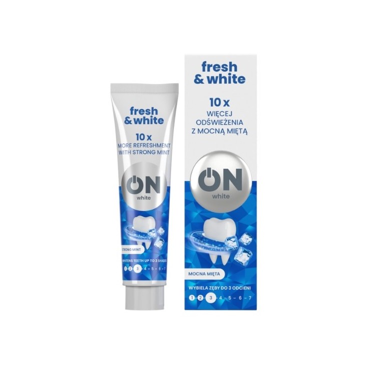 ON WHITE FRESH Pasta do zębów wybielająca Mocna mięta 75 ml