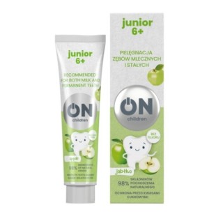 FÜR KINDER JUNIOR 6+ Zahnpasta für Kinder Pflege von Milch- und bleibenden Zähnen Apfel75 ml