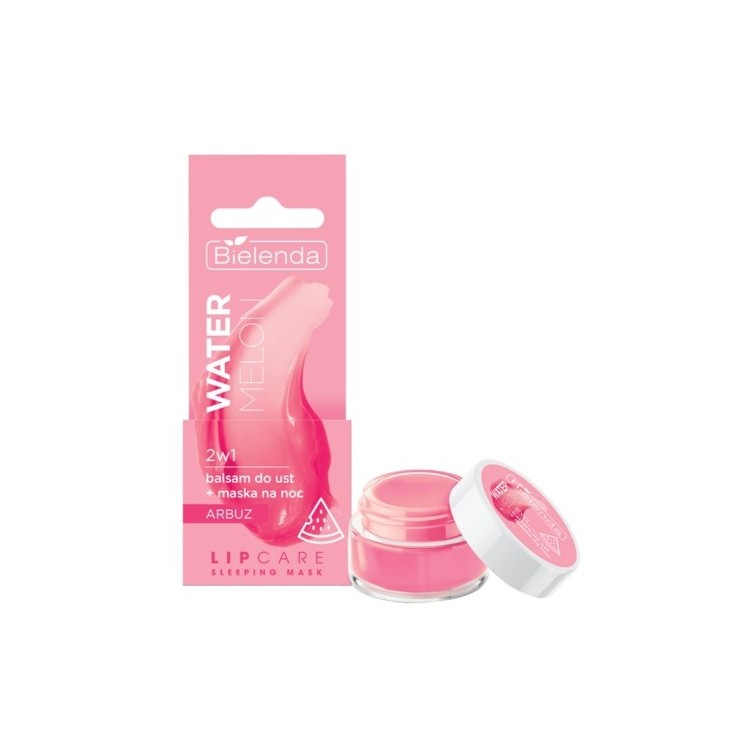 Bielenda Lip Care Sleeping Mask Arbuz Mania 2w1 Balsam do ust+maska na noc