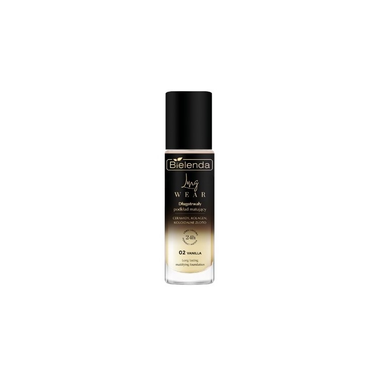 Bielenda LONG WEAR Długotrwały podkład matujący 02 Vanilla 30 ml