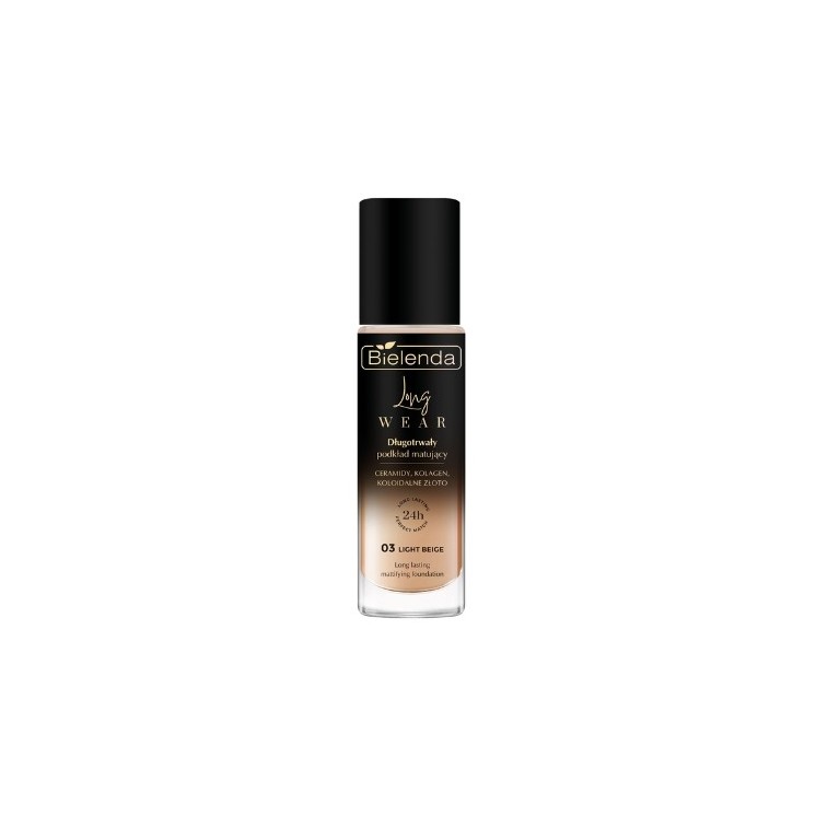 Bielenda LONG WEAR Długotrwały podkład matujący 03 Light Beige 30 ml