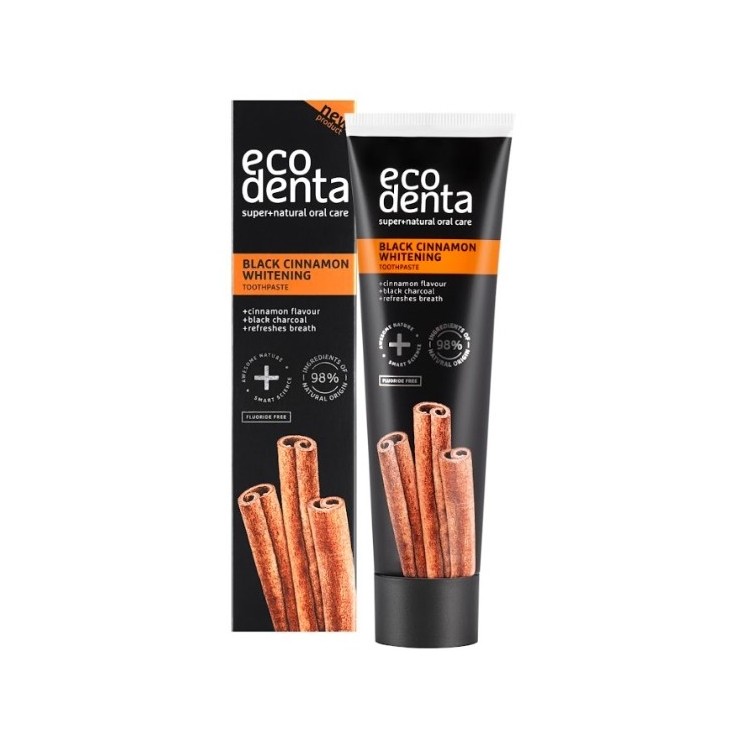 Ecodenta Black Cinnamon Zahnpasta zum Aufhellen, 100 ml