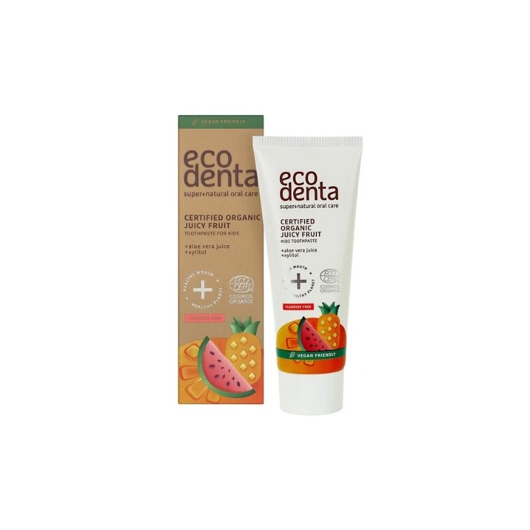 Ecodenta Certified Organic Pasta do zębów dla dzieci Juicy fruit 75 ml