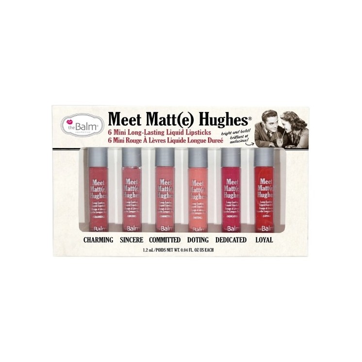 theBalm Meet Matte Hughes Mini Kit Zestaw sześciu matowych Pomadek