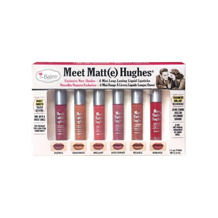 theBalm Meet Matte Hughes Mini Kit Zestaw sześciu matowych Pomadek